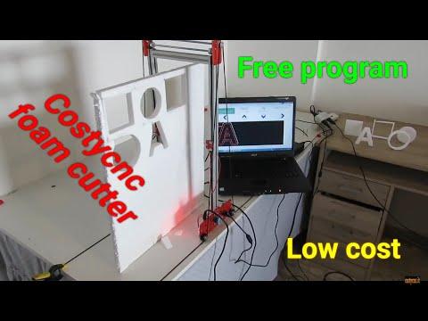 Low cost costycnc mini foam cutter cnc free image to gcode - Really Satisfying !!