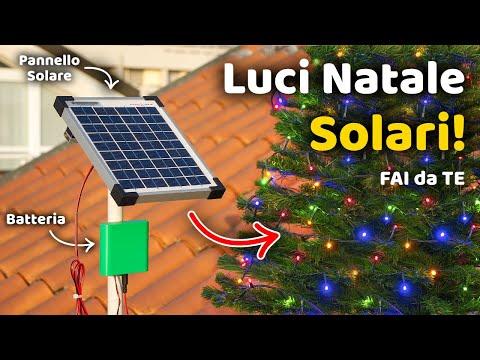 Luci natalizie SOLARI fai da te! Trasformare Luci a Batteria per funzionare a Energia Solare