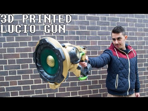 Lucio Gun 3D Printed with Real Speakers from Overwatch + GIVEAWAY