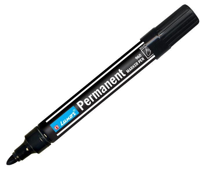 Luxor 960 Single Black Permanent Marker Pen_9000001064.jpg