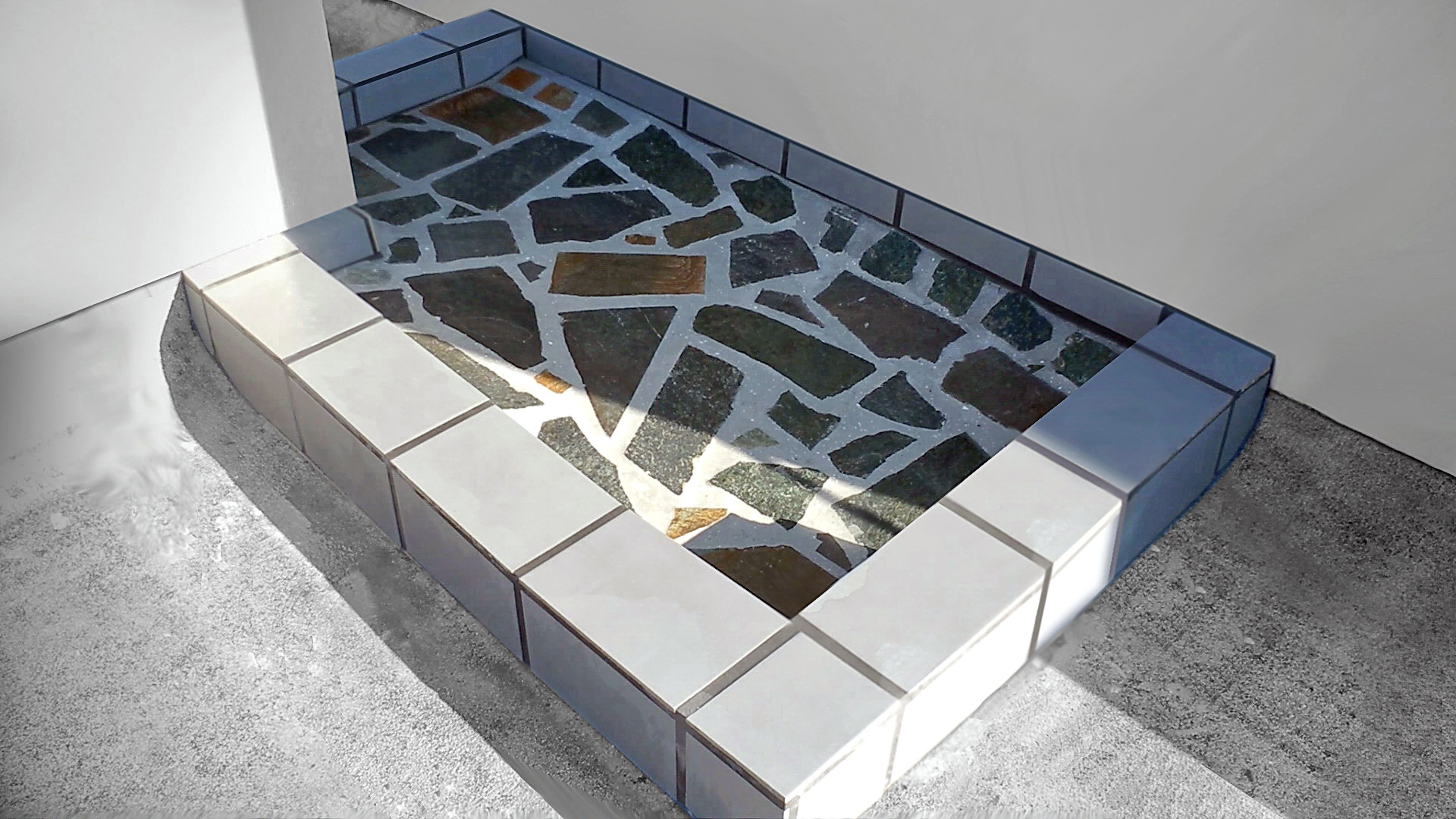 Luxurious Outdoor Shower - Part 1 [Natural Stone &amp; Tiling].jpg