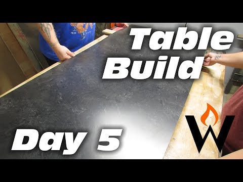 MAKE A TABLE - Applying laminate to particle board | Day 5