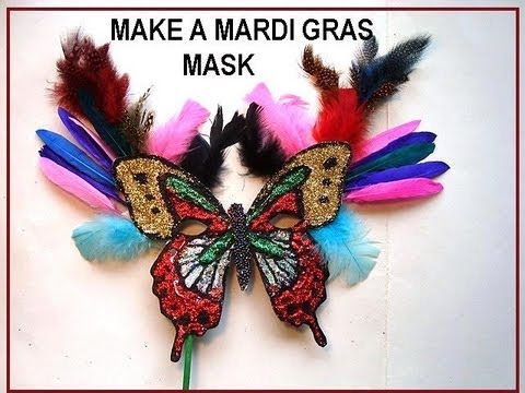 MARDI GRAS MASK, diy, how to make a handmade carnival mask