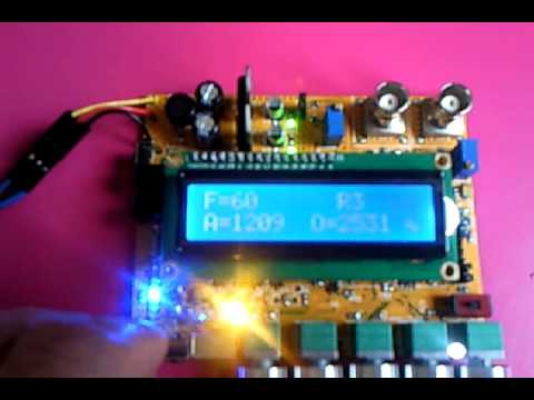 MAX038 signal generator controlled by Atmega328