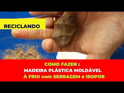 Madeira pl&aacute;stica mold&aacute;vel usando isopor e serragem