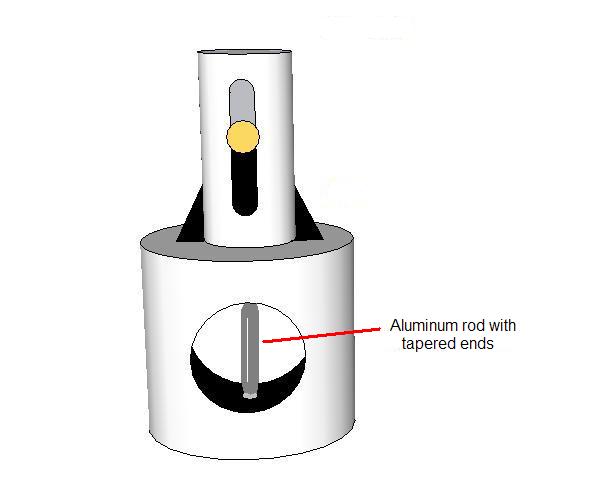 Maglite bulb holder w alum rod.JPG