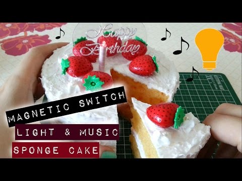 Magnetic Switch Light Up and Music Sponge Cake