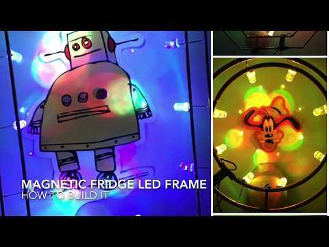 Magnetic fridge led frames