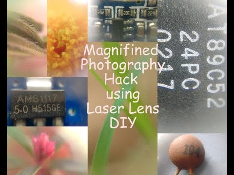 Magnifined/Miniature Photography Hack Using Laser Lens-DIY