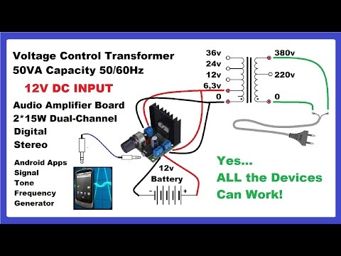 Make AC Inverter with Mobile App &amp;amp; Audio Amplifier ᴴᴰ