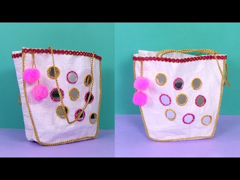 Make Designer Plastic Bag for Daily Use | Best Out of Waste Plastic Bag Making at Home | StylEnrich