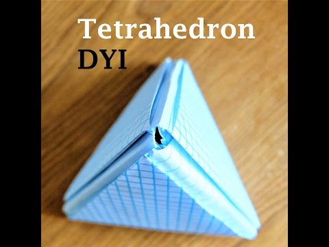 Make Tetrahedron 3D Model using Graphing Paper