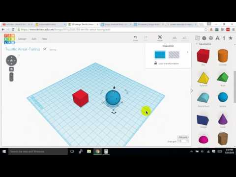 Make a Trapped Sphere in a cube with TINKERCAD