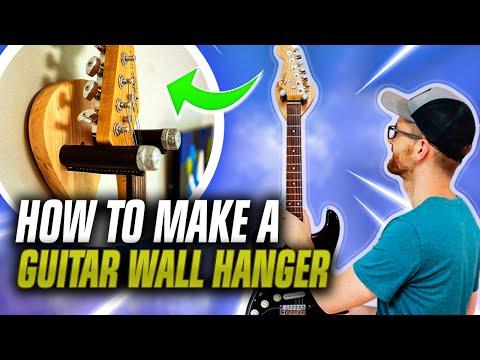 Make a Wall Mounted Guitar Hanger | Free Template!