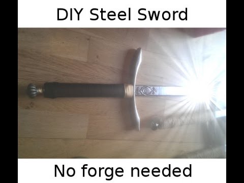 Make a beautiful steel sword for under $20 (no forge needed)