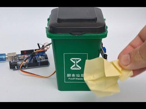 Make an Automatic Trash Bin Using Visuino