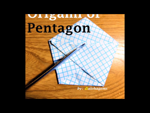 Make an Origami of Pentagon for Dodecahedron DYI