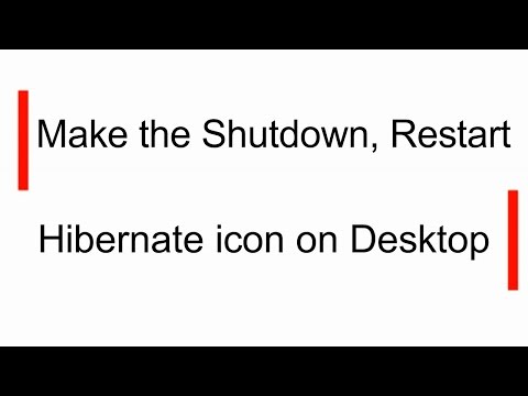 Make the shutdown or restart icon on your desktop (Windows)