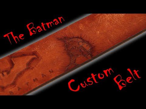 Making 'THE BATMAN' belt - Custom DYI leather branded belt