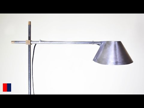 Making A Freestanding Oak + Steel Lampshade [72]