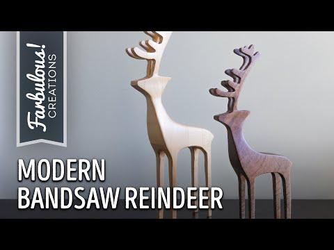 Making Modern 3D Reindeer on the Bandsaw