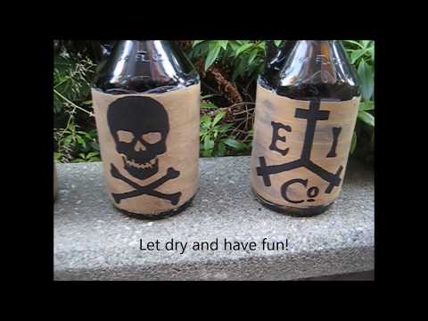 Making Pirate Rum Bottles