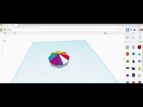 Making Umbrella in Tinkercad