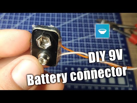 Making a 9V battery connector from old 9V battery