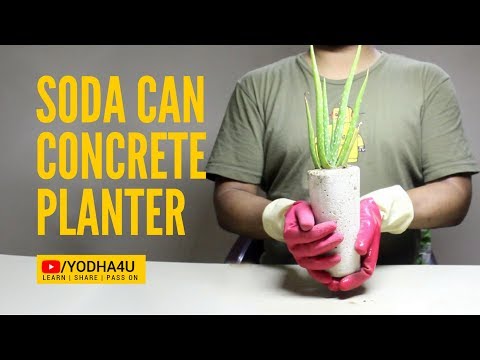 Making a Can Concrete Planter