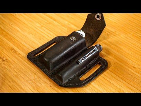 Making a Leather Sheath for a Victorinox Army Knife and a Flashlight