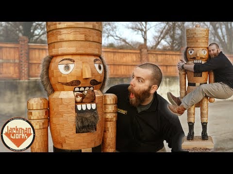 Making a Life-Size Wood Nutcracker (that crushes coconuts)