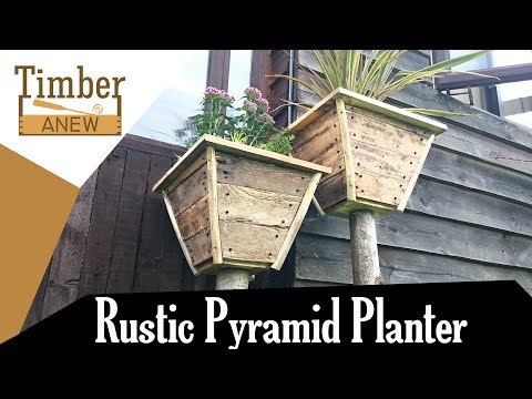 Making a Rustic Pyramid Planter - Woodworking Project