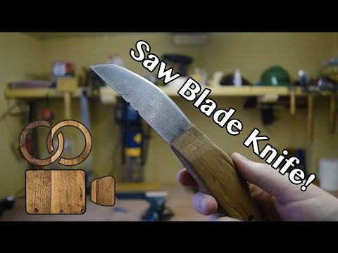 Making a knife from a Saw Blade (Limited Tools)