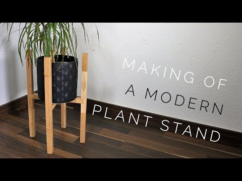 Making of minimalist mid-century modern plant stand