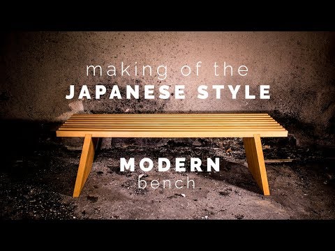 Making of the Japanese style modern minimalist bench &amp;ndash; woodworking without screws.