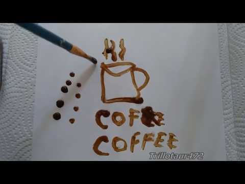 Making oil paint with coffee