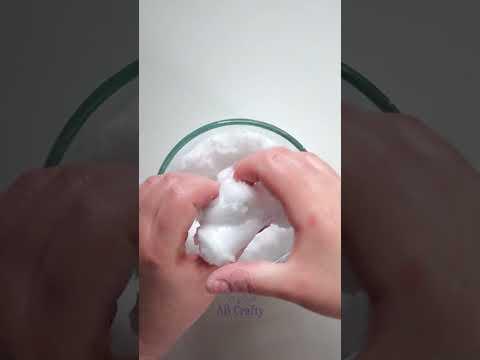 Making snow slime for the first day of winter #slime #snow #slimevideo