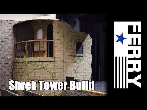 Making styrofoam look like brick/stone - Shrek theater build (ep2)