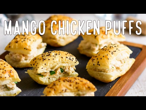 Mango Chicken Puffs Recipe | HappyFoods Tube