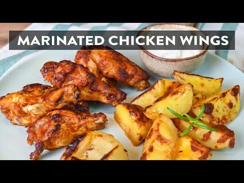 Marinated Chicken Wings &amp;amp; Baked Potatoes