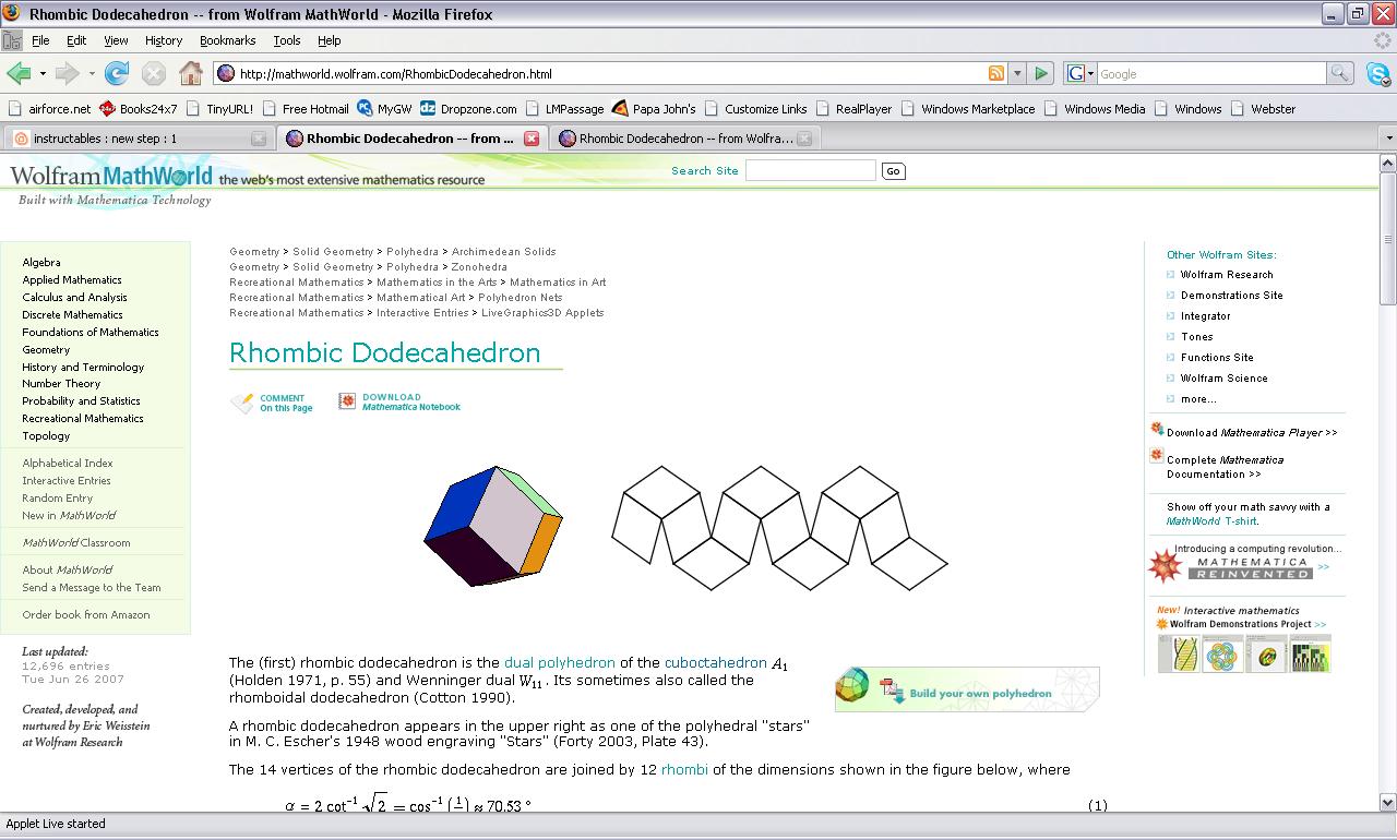 MathWorld Rhombic Dodecahedron Net.JPG