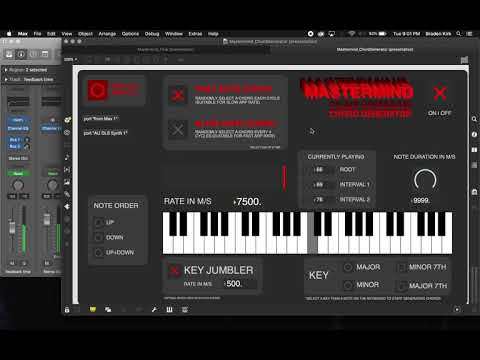 Max MSP - 'Mastermind' Demo