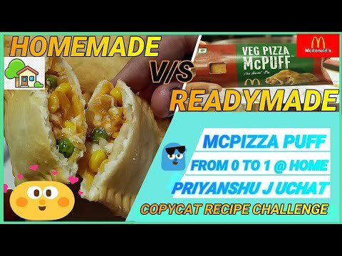 McPIZZA PUFF FROM 0 TO 1 @HOME (COPYCAT RECIPE CHALLENGE)