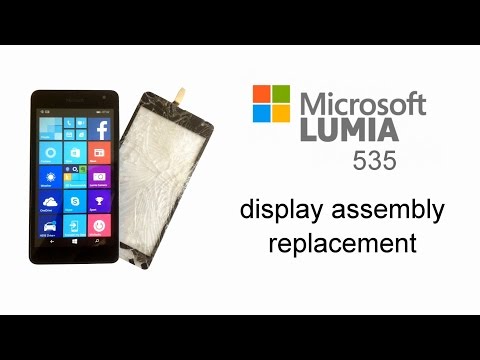 Microsoft Lumia 535 RM-1089 - Broken Touch Screen Glass Digitizer LCD Display Replace Disassemby