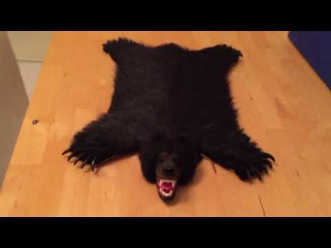 Minature Bear Skin Rug - faux fur