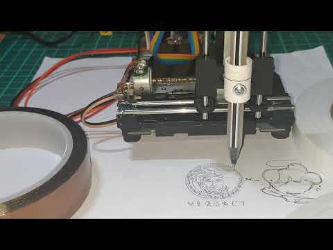 Mini CNC 3 Axis Plotter plot test1 | GRBL