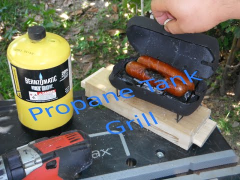 Mini Grill From Reused Propane Tank for the Jobsite or Camping