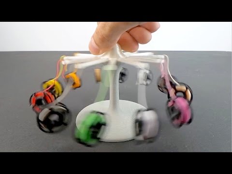 Mini filament spool and earring carousel stand