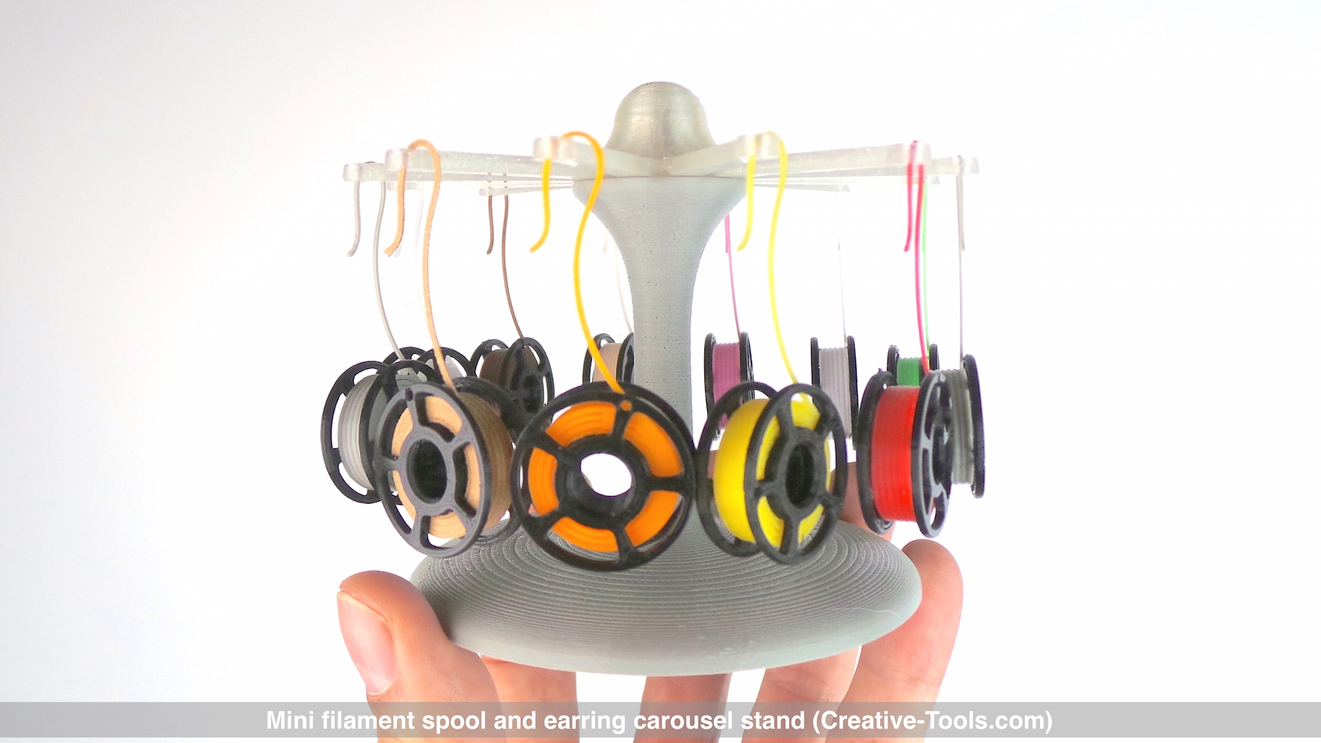 Mini filament spool and earring carousel stand (By CT3D.xyz) v01.jpg