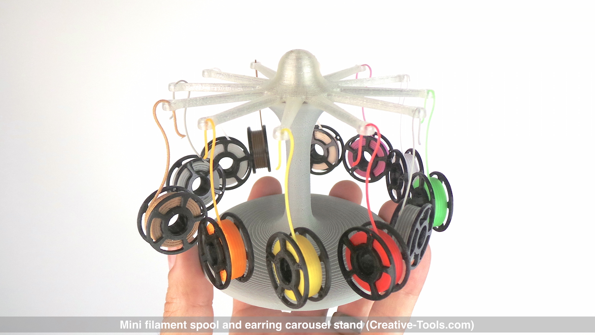 Mini filament spool and earring carousel stand (By CT3D.xyz) v02.jpg